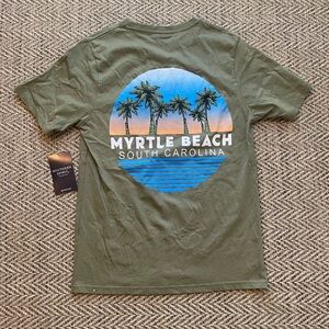 NWT Myrtle Beach Palm Tree Graphic Tee - Green men’s size small
